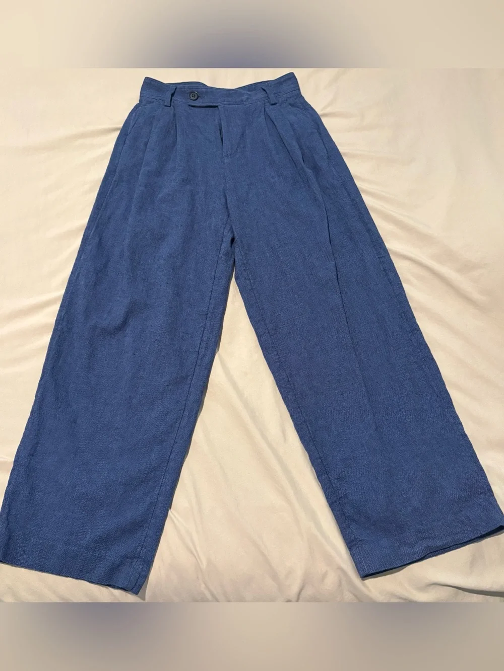 Banana Republic Linen Blend Wide Leg Pleated Trouser